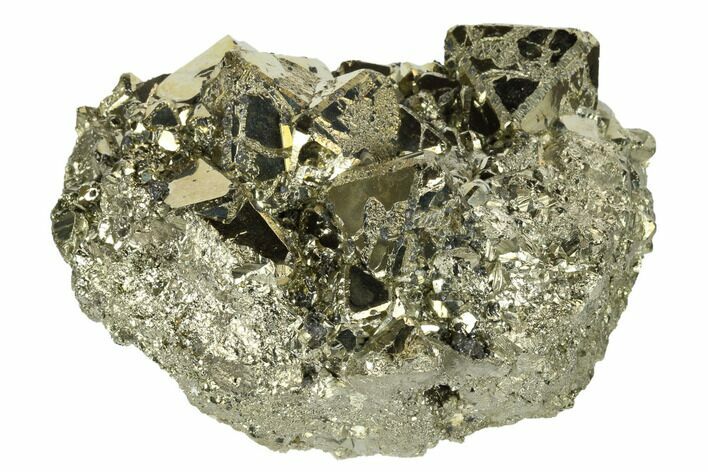 Octahedral Pyrite Crystal Cluster - Peru #173514